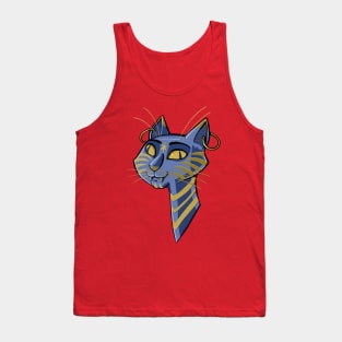 Head of Egyptian cat with earrings in ears Tank Top